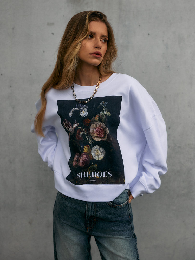 
                  
                    Stillife Sweater - Womens Organic Boxcut Sweatshirt
                  
                